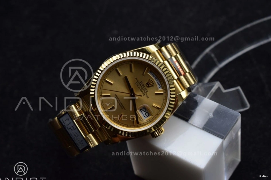 QF V5 Edition Bracelet Dial 36 President Best Weight) Steel on Gold vr3255 YG DayDate 904L (Gain 1115